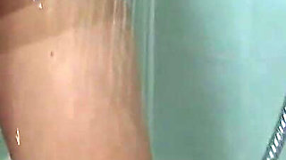 The Dildo Play While Taking Shower in Nylons