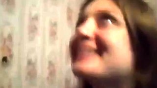 Russian Amateur Gives a Steamy Blowjob and Receives a Facial