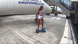 Hoverboard fun with big ass Thai GF and horny sex once home