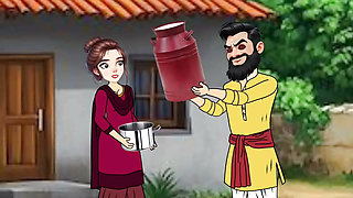The milkman the widowed woman, sucked the big