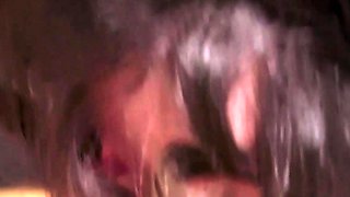 Mature brunette amateur giving a great POV blowjob