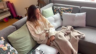 Hot Italian MILF Angelina Love Begs for Passionate Sofa Sex with Willie Ropes