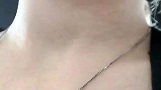 Blonde Ukrainian Girl Masturbates in Car on Webcam