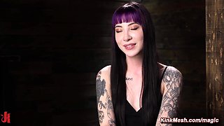 Tattooed slave suspended and tormented