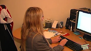 On Her First Date the Erotic Blonde Girl Does Not Shy Away From Doing Anal