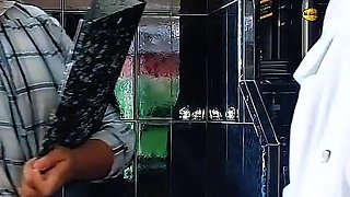 Manager Fucks His Secretary in the Kitchen After He Sucks His Dick, Licks Her Breasts and Pussy