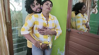 Vaishnavy Shirt Open and Red Bra Show Romance with Sharun Raj, Mallu Couple Dress Open Romance, Hot Boobs Kissing Romance