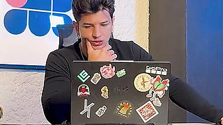 Beautiful Brunette with a Perfect Ass Rides Her Boss's Huge Cock!