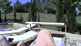 Wet Cunt Fucked by Vibrator on the Beach