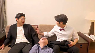 Asian bestfriend babes loves deepthroat blowjob together