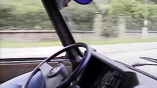 Horny Blonde Woman Gets Fucked Really Horny Outdoors in the Car - Horny Shaved Pussy