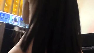 Amateur Brunette Anal Toy