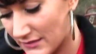 Hot seductive brunette loves to cum hot spunk by sucking cock