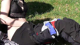 Secretly Fingered on a Biker Tour Until a Double Orgasm!