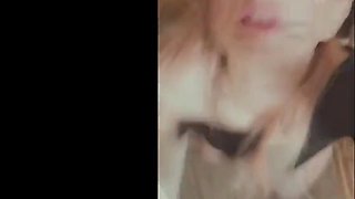 cumshot petite  slut filming herself being fucked with a hug anal