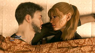 Adult visual novel featuring a blonde sucking off