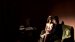 Brunette German with Big Naturals Gets Drilled in Vintage