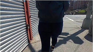 Quaratine Errand Run With Wife In See Through Leggings And See Thru Shirt