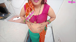 Huge Ass Desi Village Chachi Fucks with Bhatija after Shaving Hairy Pussy in Extreme Close-up Asshole View..