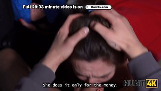 Hunt4k. hot athlete was picked up on the street and banged in front of her bf in stranger's car