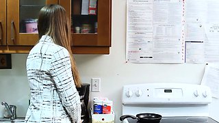 LICENSED TO LICK - 2 Milfs Devour Each Other In Kitchen