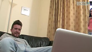 German Stepbrother Takes Virginity with Carmel Cox Big Tits