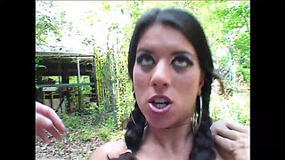 Forest Foursome with Big Ass Babes Sucking Giant Cock and Anal Fucking