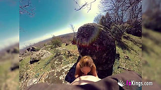 Submissive servant babe receives a sex lesson from her lord. Horny outdoor medieval sex!