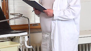 Anal Temperature Measurement of Hot Granny Lotty Blue