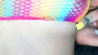 Jerking a big cock in close up