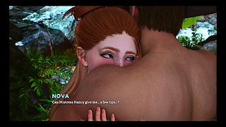 Lucky  boy having threesome with stepmother and stepdaughter