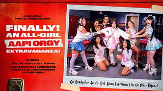 Finally! ... An All-Girl AAPI Orgy Extravaganza, Scene #01