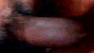 Horny Ebony Slut Sucks and Fucks Hard Cock on the Couch