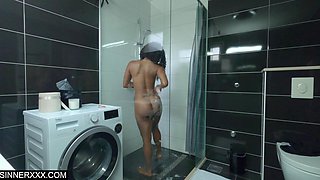 Interracial Shower Fuckdown - Intense Passionate Sex with Kiki Minaj
