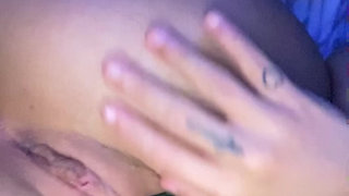 Virgin ass Scottish slut showing off her tight pink pussy with her toy buried deep