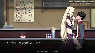 Naruto: Kunoichi Trainer - Slutty Blonde Teen Ino Yamanaka Has Risky Sex in a Restaurant. Her Little Pussy Gets Creampied
