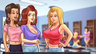 HORNY GIRLFRIEND GET FUCKED IN THE LOCKER - SUMMERTIME SAGA