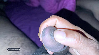 Desi Step Sister's Taboo Handjob: Teaching Step Brother Sensual Cock Tip Play