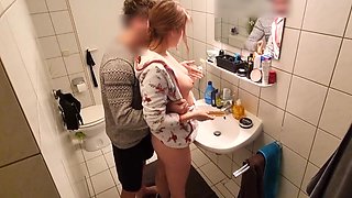 Stepsister Ass Fucked Hard In The Bathroom And Everyone Can Hear The Smacks