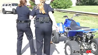 Black motor guys make female cops very horny in cop reality