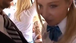 Blonde Groped to Orgasm on Bus