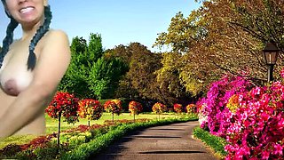 AdamanDeve and Lupo Outdoor Sex - Blowjob, Creampie, and Loud Moaning in Public