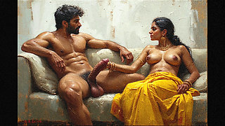 Husband caught wife with his Best friend and let's him to bang her and watches his wife taking his cock deep inside her mouth