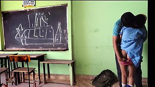Hot Indian School Girl 18yo Fucks in Empty Classroom - Desi Teen Sex