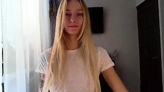 Blonde teen Sierras first erotic masturbation video