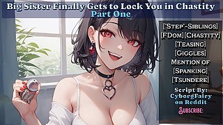 Chastity cage, erotic audio, cock teasing