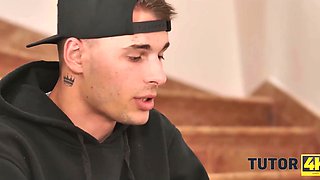 Hot milf Valentina fucked him as a part of tutoring process