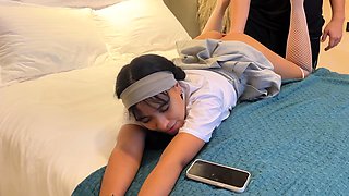 HE TOUCHES HIS SCHOOLGIRL AFTER CLASS, ENDING IN A CREAMPIE.