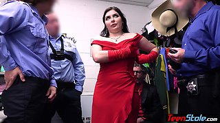 Teen escaping from casino on four dicks