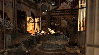 Futanari Taryn Claims Her Toy in Desert Wreckage Shelters